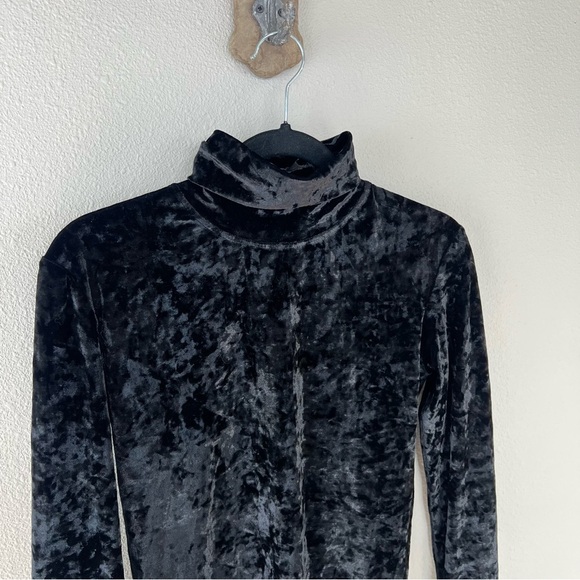 Caroline Constas Delphine Turtleneck Black Velvet Designer Party Women’s XS - Picture 4 of 10
